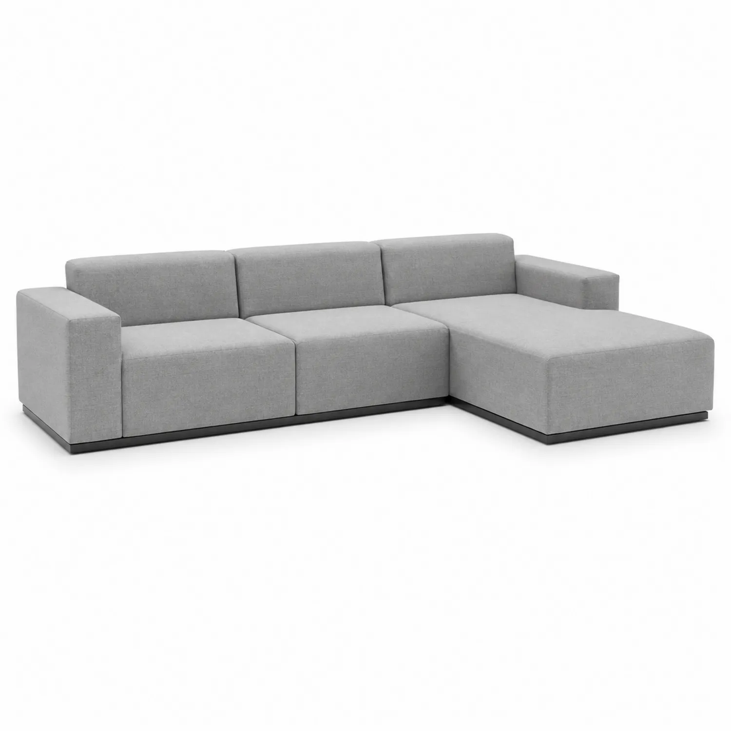 Sofa narożna z tkaniny, szara