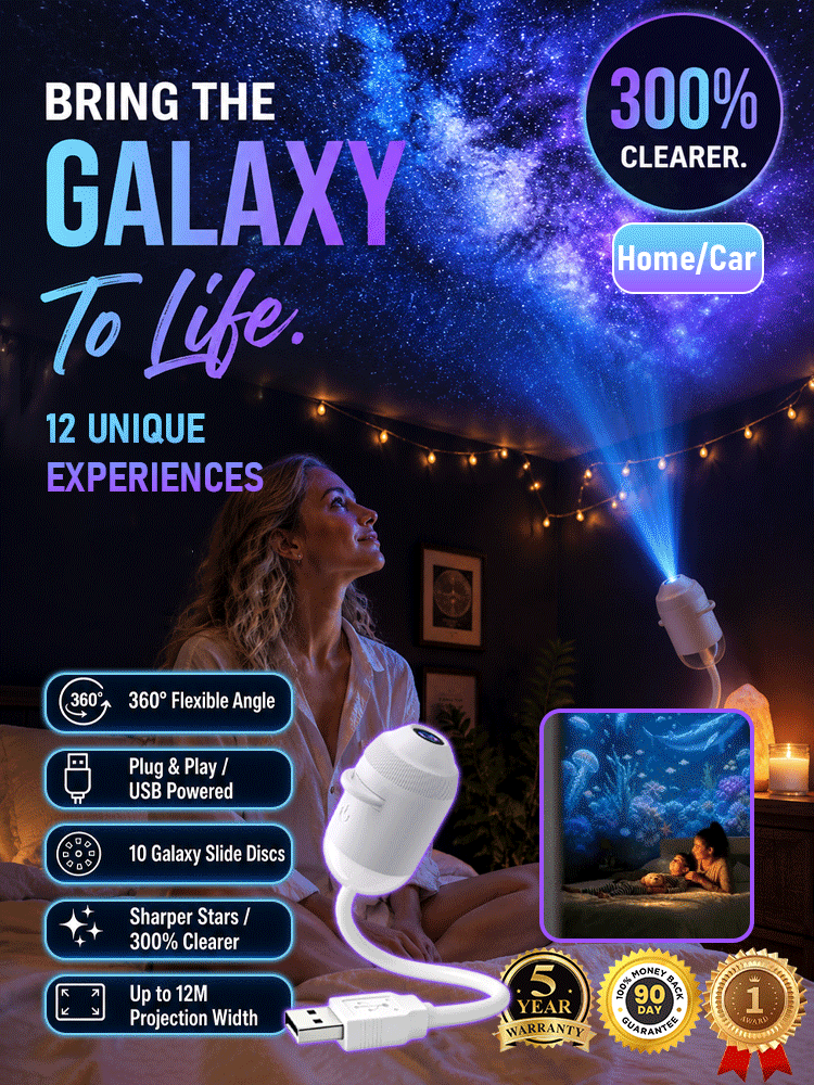 Creative Galaxy Projector⭐In just one second, you can transform your bedroom or car into a 360° dreamlike  Galaxy world🪐