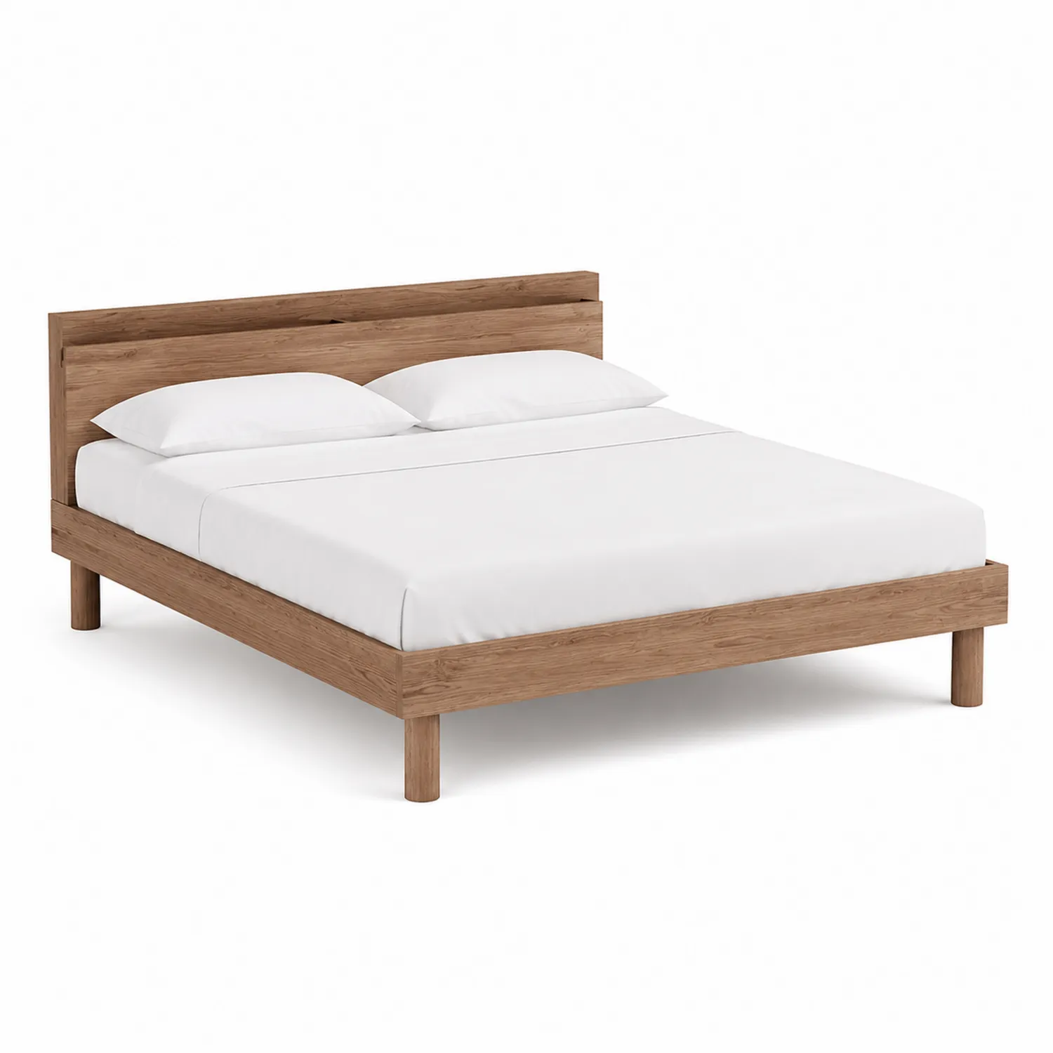 Eichenbett Massivholz 200x180 cm Natur