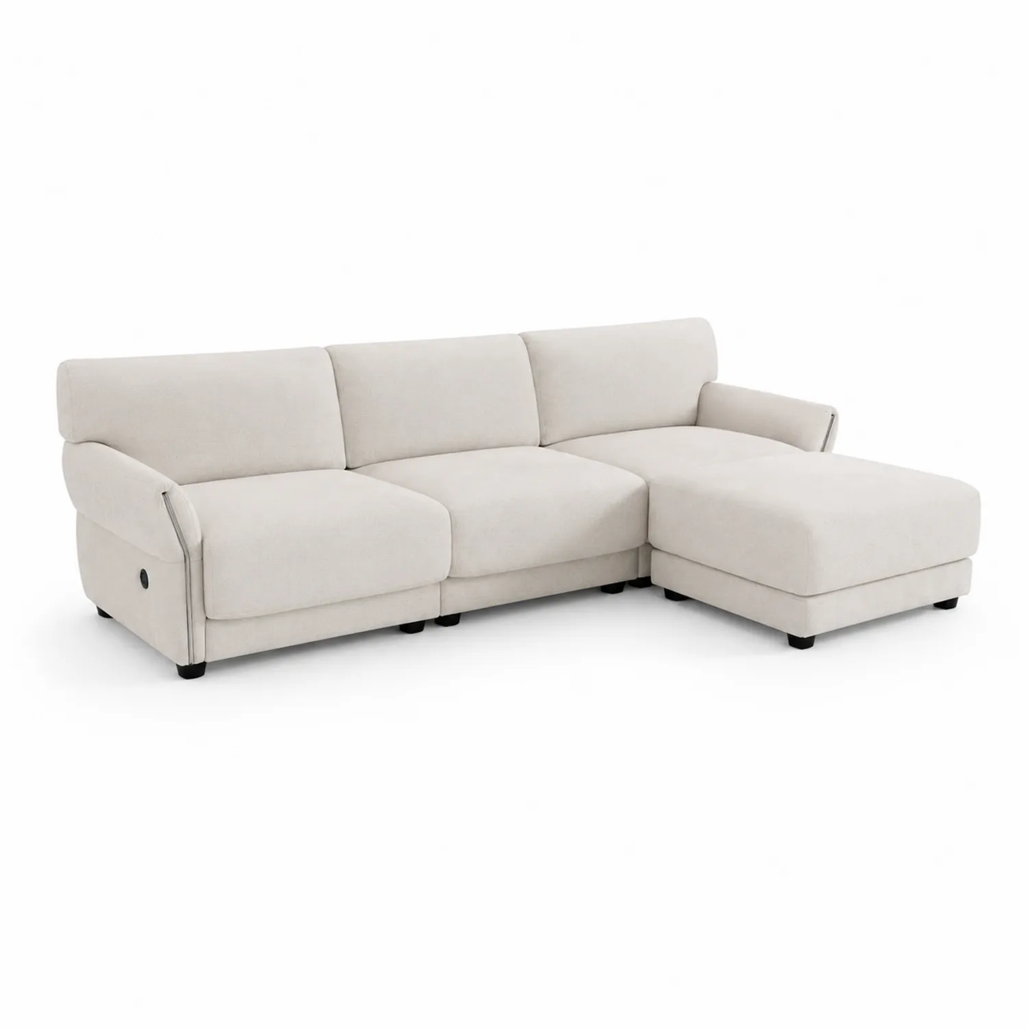 Ecksofa Stoff 300x150x85 cm Beige