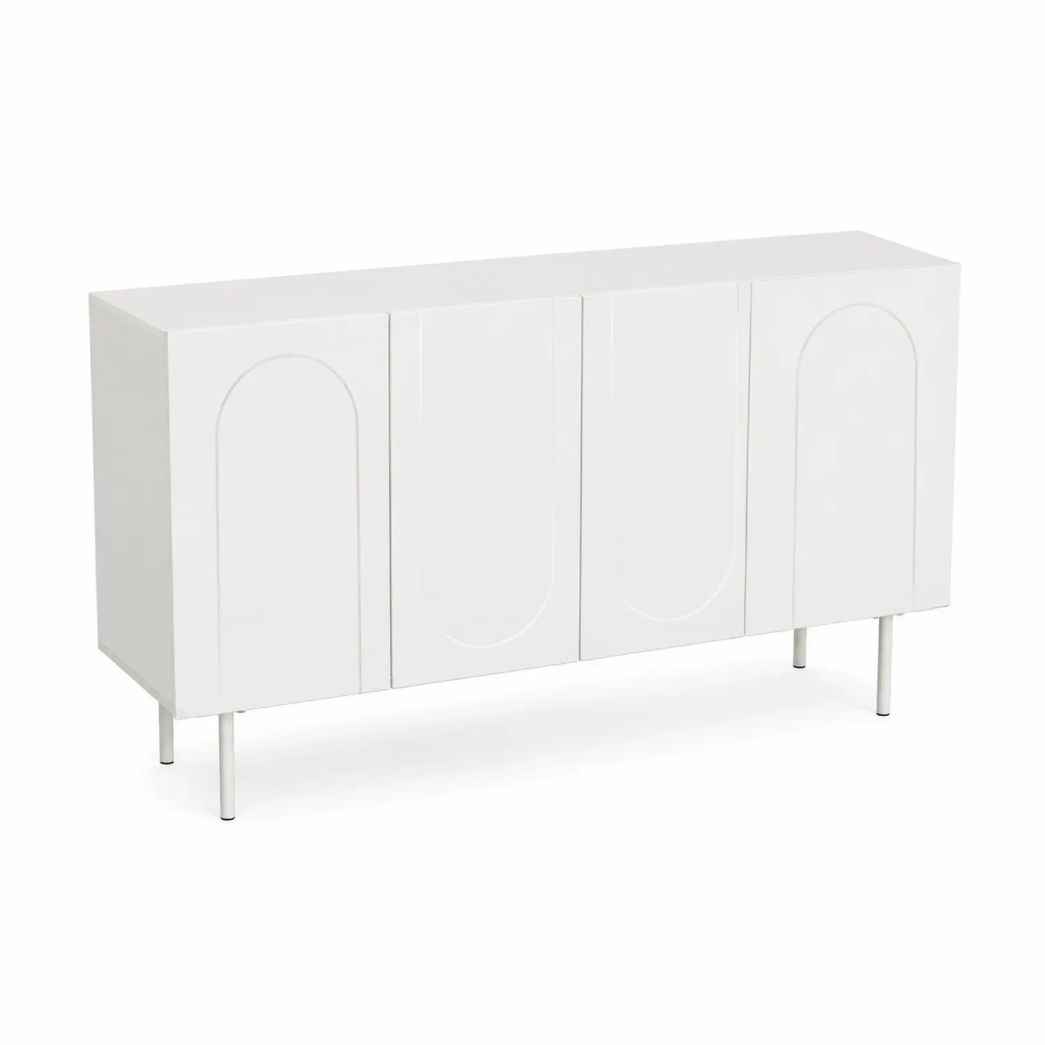 Buffetschrank MDF Hochglanz Weiß