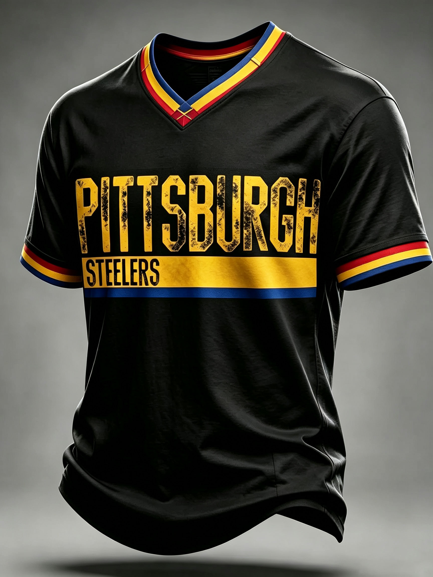 Men's Steelers Print Polo Shirt