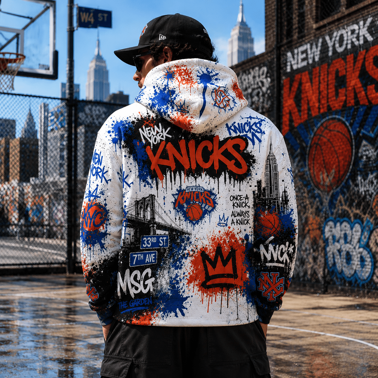 Knicks Graffiti Streetwear Hoodie