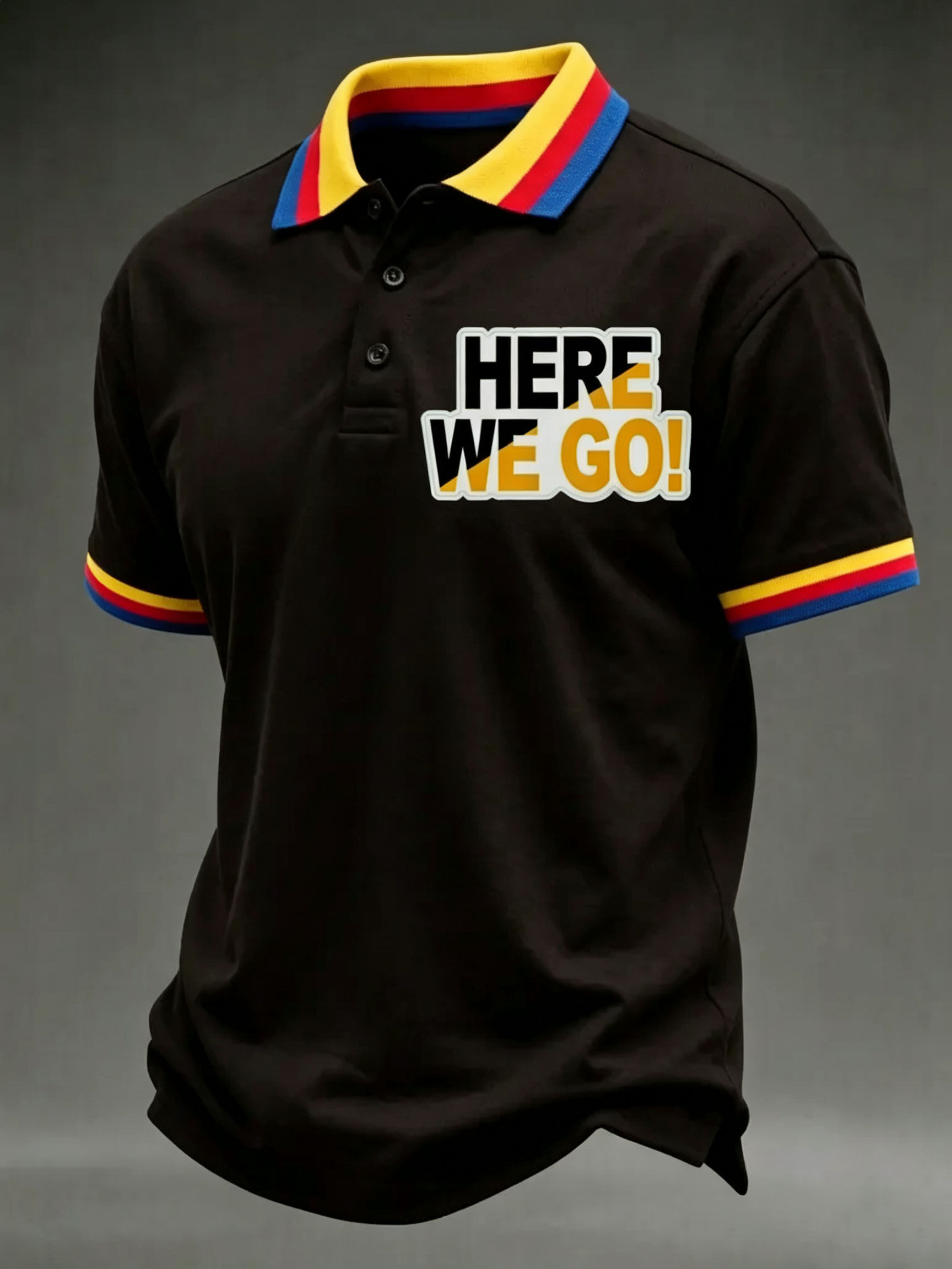 Men's Steelers Print Polo Shirt