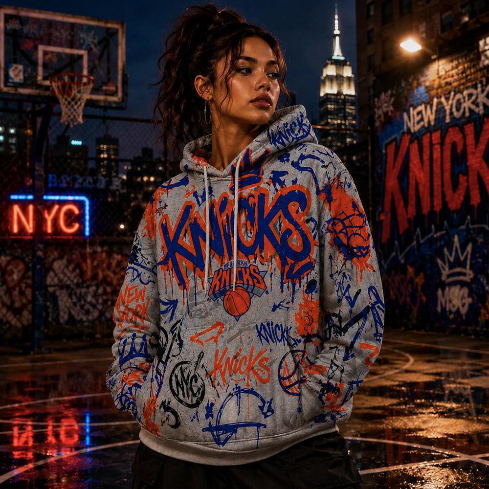 NYC Graffiti Knicks Hoodie