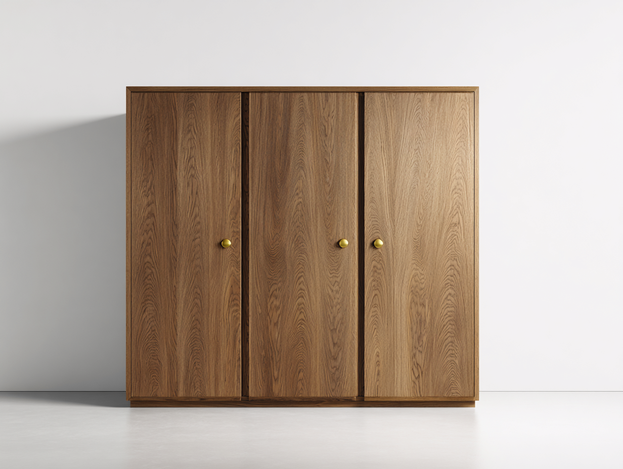 Kleiderschrank Holz 180x60x190 cm - Braun - Modernes Design-Lonoroloft