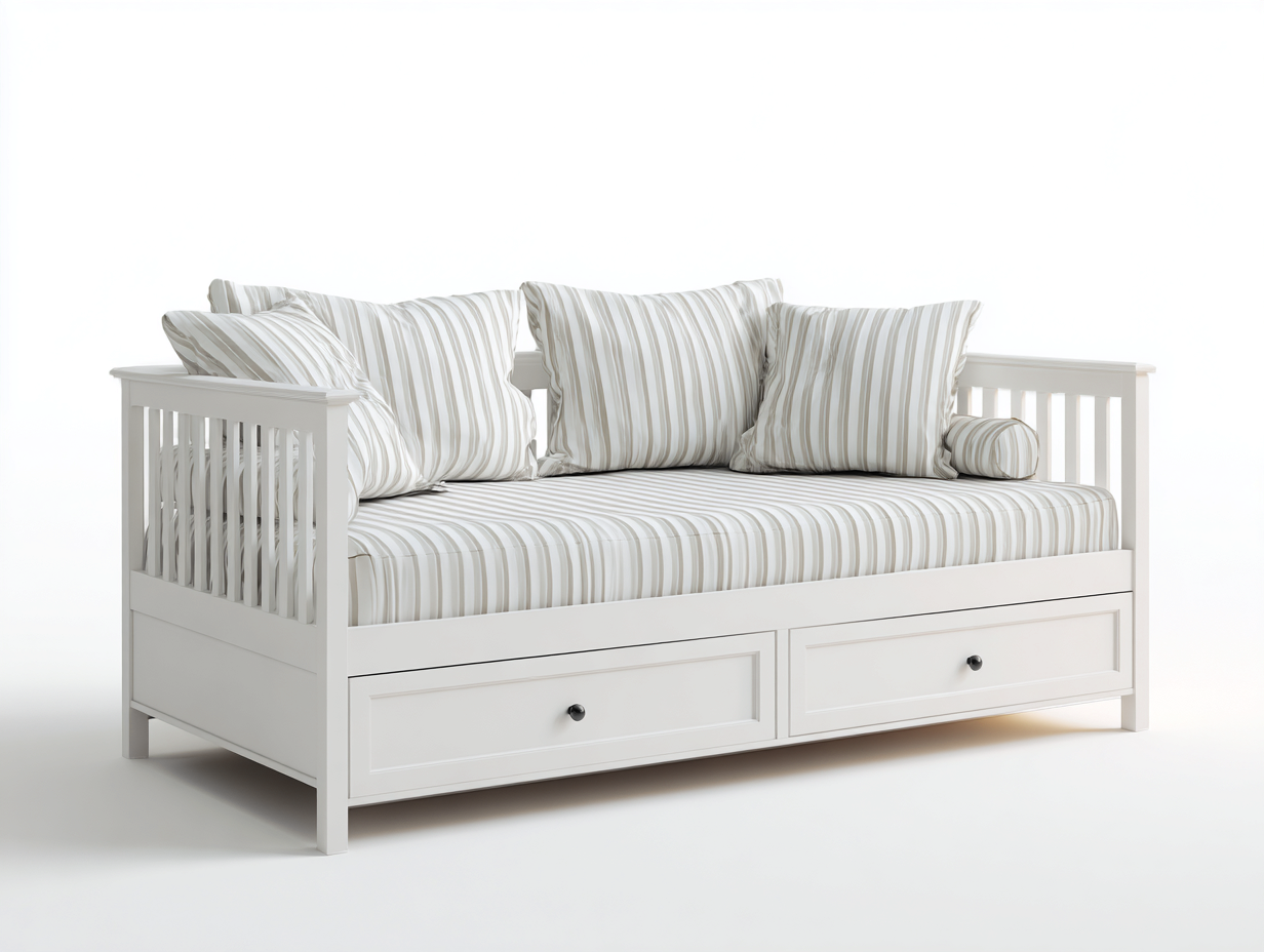 Schlafsofa Holzwerkstoff 200x95x85 cm - Weiß - Modernes Design für Wohnzimmer und Gästezimmer-Lonoroloft