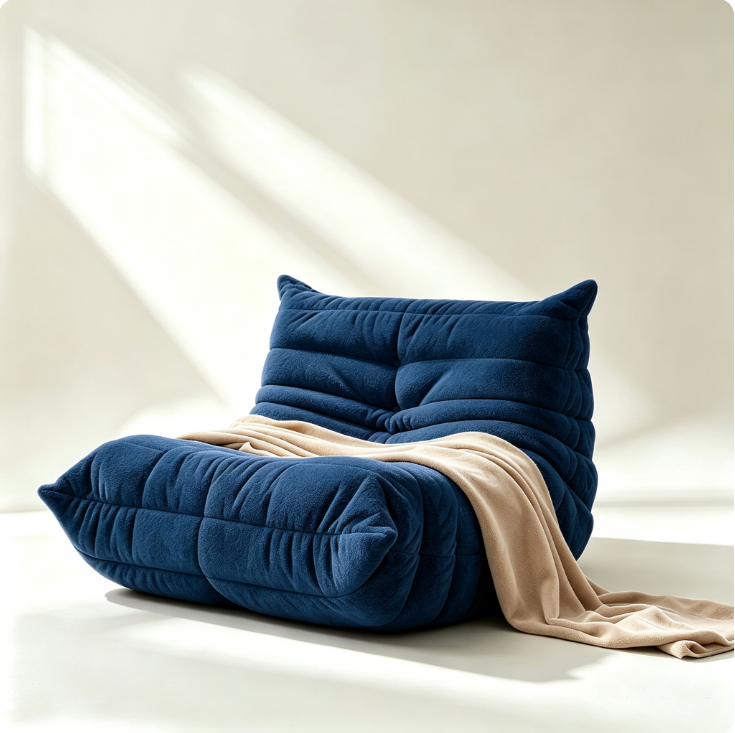 Cnmcld Beanbag Lounge Chair Couch, 1/2/3‑Seater Memory Foam Bean Bag Sofa for Living Room Apartment