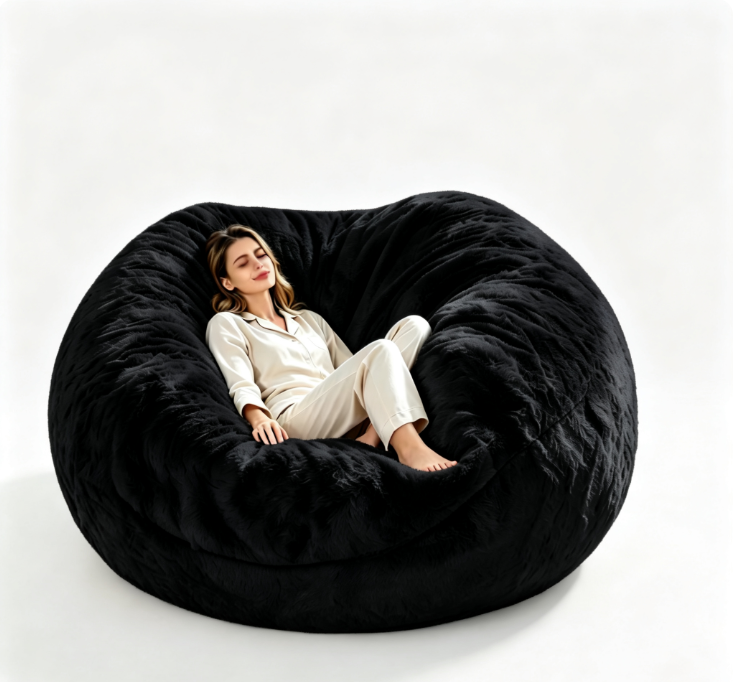 Memory Foam Flannel Bean Bag Sofa Chair