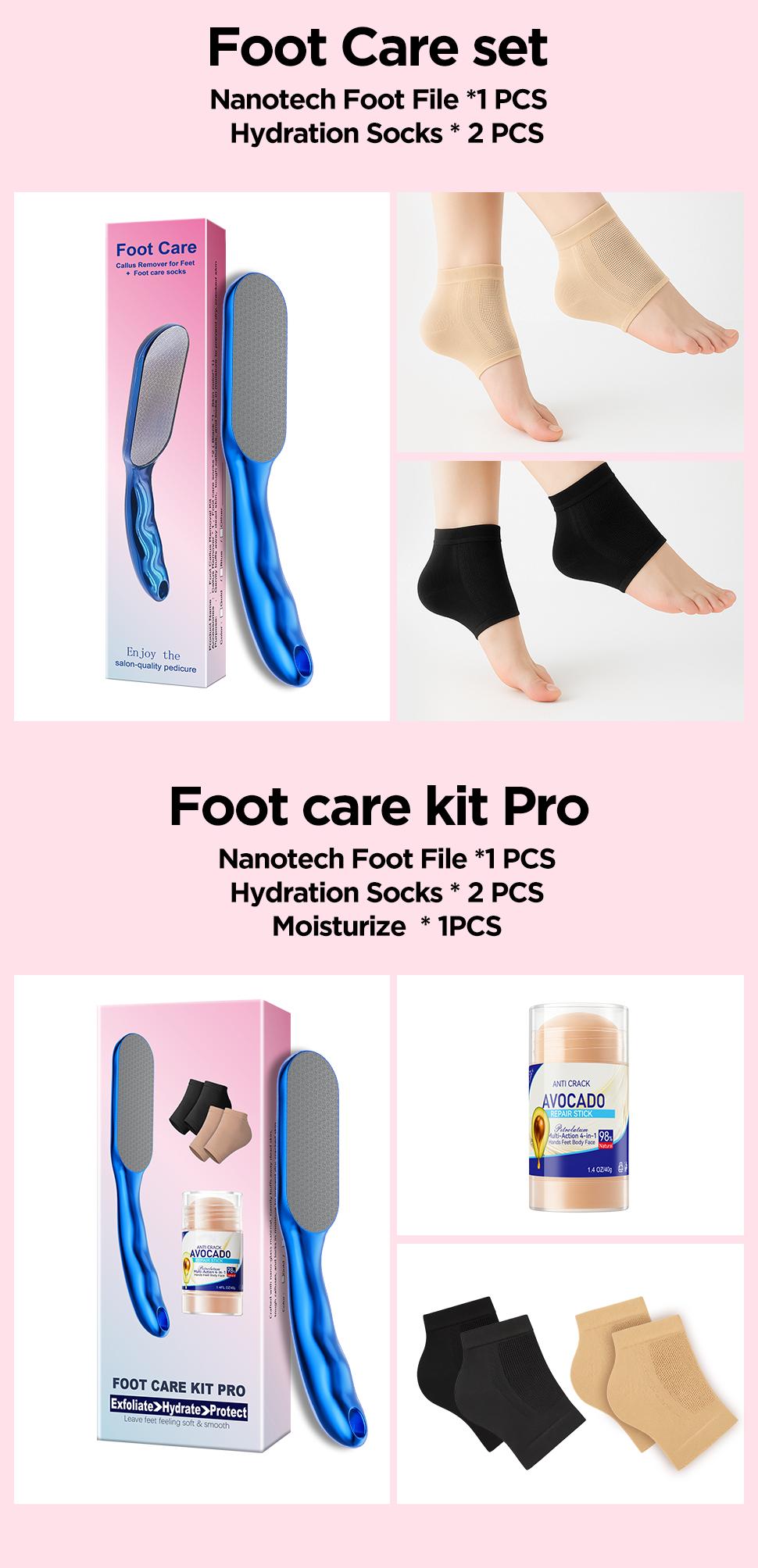 SolaceBody Foot Care Kit Pro - 3-in-1 Set with Nano Glass Callus Remover, 2 Gel Heel Socks & Avocado Foot Cream for Soft Smooth Feet Foot Care Product Foot File Tool Pedicure Kit Pedicure Wand Exfoliating Foot Cutics SolaceBody Foot Care Kit Pro - 3-in-1 Set with Nano Glass Callus Remover, 2 Gel Heel Socks & Avocado Foot Cream for Soft Smooth Feet Foot Care Product Foot File Tool Pedicure Kit Pedicure Wand Exfoliating Foot Cutics