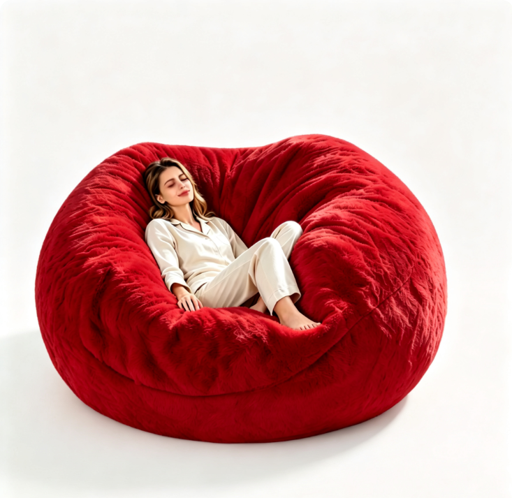 Memory Foam Flannel Bean Bag Sofa Chair