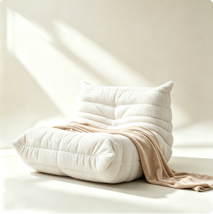 Cnmcld Beanbag Lounge Chair Couch, 1/2/3‑Seater Memory Foam Bean Bag Sofa for Living Room Apartment