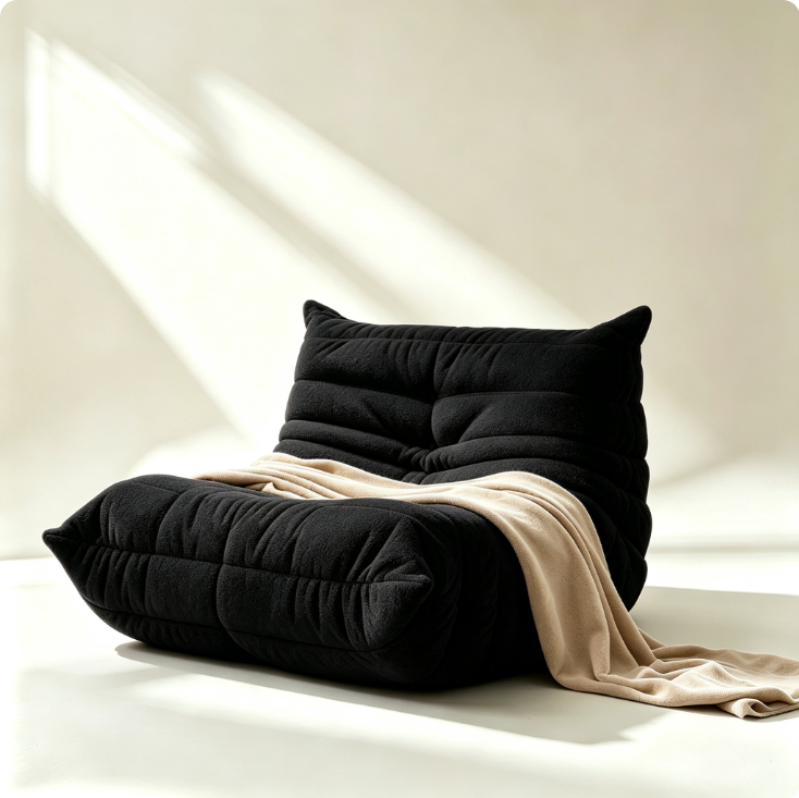 Cnmcld Beanbag Lounge Chair Couch, 1/2/3‑Seater Memory Foam Bean Bag Sofa for Living Room Apartment