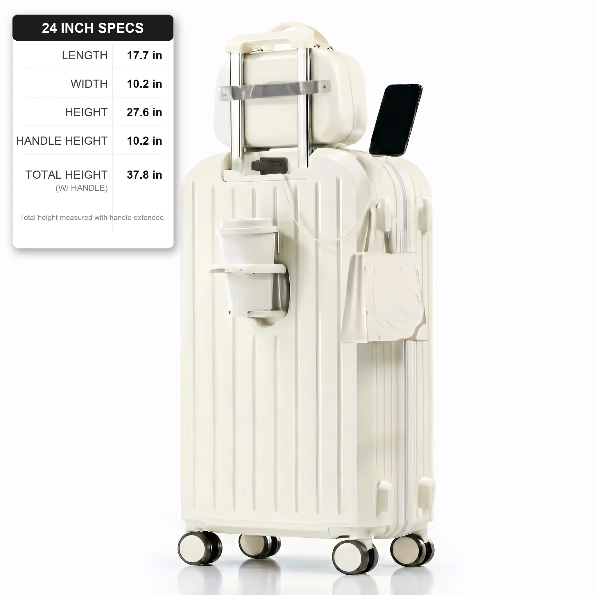 20-inch ABS+PC Hardshell Luggage Set Blue