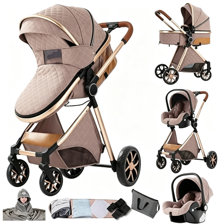 Poussette 3 en 1 Poussette trio avec cosy Poussette Reversible