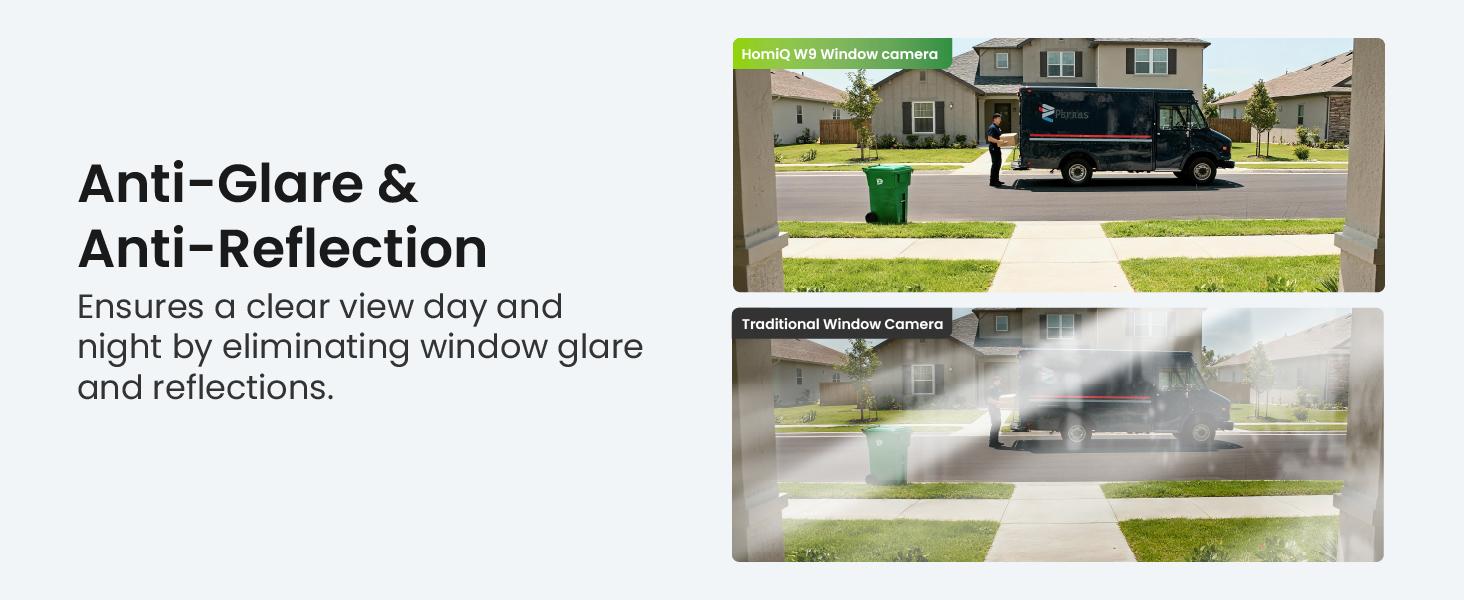 HomiQ Life Window Security Camera 3MP 2K, Indoor WiFi Cameras 2.4GHz/5GHz with Colorvue AI Color Night Vision, Motion & Person Detection with Auto-Focus , Easy Installation, 24/7 Recording Works with Alexa & Google Home