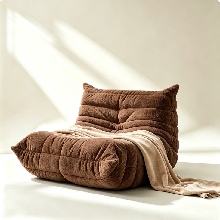 Cnmcld Beanbag Lounge Chair Couch, 1/2/3‑Seater Memory Foam Bean Bag Sofa for Living Room Apartment