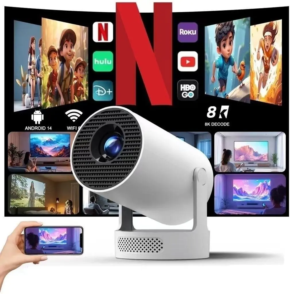 HY300Pro+ Mini Projector 290ANSI 4K Support