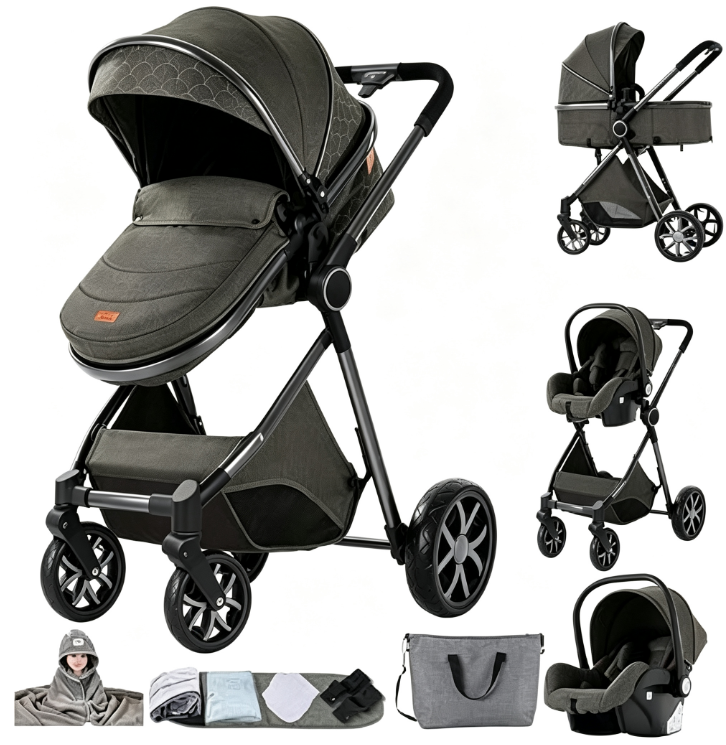 Poussette 3 en 1 Poussette trio avec cosy Poussette Reversible