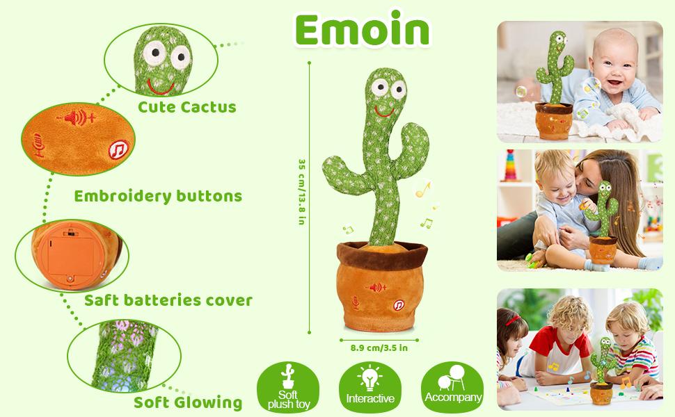 Emoin Dancing Cactus Toy,Musical Toy Interactive Toy Mimicking Repeating What You Say, Toddler childhood stuffed animal Baby Toys Easter for Baby LED Musical Toy Montessori Toys perfect present memorable gift Dealsforyoudays Emoin Dancing Cactus Toy,Musical Toy Interactive Toy Mimicking Repeating What You Say, Toddler childhood stuffed animal Baby Toys Easter for Baby LED Musical Toy Montessori Toys perfect present memorable gift Dealsforyoudays
