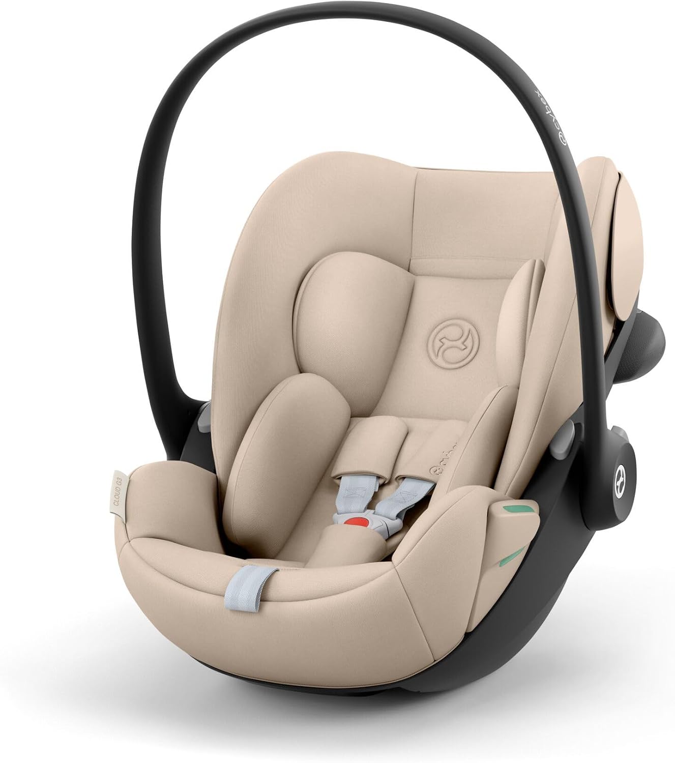 Gold Cloud G3 Baby Car Seat, 180° Rotatable Infant Car Seat with Newborn Reducer, Suitable for Birth to 24 Months, 40–87cm, Max 13kg, Almond Beige