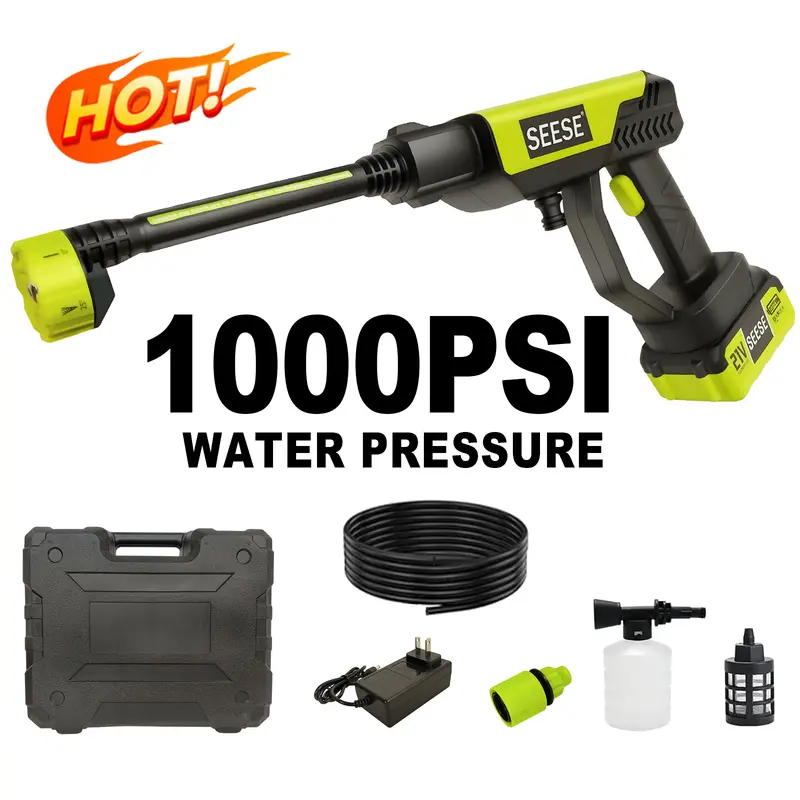 【Deals For You Days】 Cordless Pressure Washer and Single Port Charger Base, Bottle Portable Washer for Car,Home Cleaning & Garden Watering