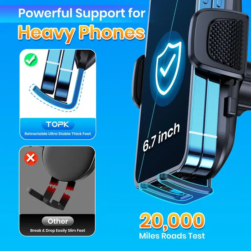 360° Rotation Suction Cup Car Phone Holder, Phone Suction Pad Dashboard Navigation Mount, Universal Smartphone Holder, Adjustable Hands-Free Phone Mount for Car Dashboard