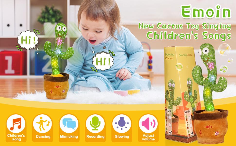 Emoin Dancing Cactus Toy,Musical Toy Interactive Toy Mimicking Repeating What You Say, Toddler childhood stuffed animal Baby Toys Easter for Baby LED Musical Toy Montessori Toys perfect present memorable gift Dealsforyoudays Emoin Dancing Cactus Toy,Musical Toy Interactive Toy Mimicking Repeating What You Say, Toddler childhood stuffed animal Baby Toys Easter for Baby LED Musical Toy Montessori Toys perfect present memorable gift Dealsforyoudays