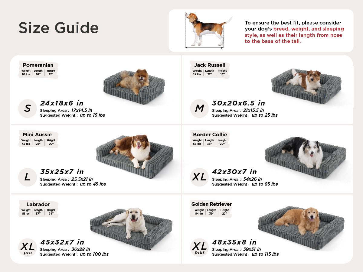 Bedsure ComfyFleece Orthopedic Dog Bed - Joint Support for Large Dogs, Comfort Egg-Crate Foam, Non-Slip Bottom