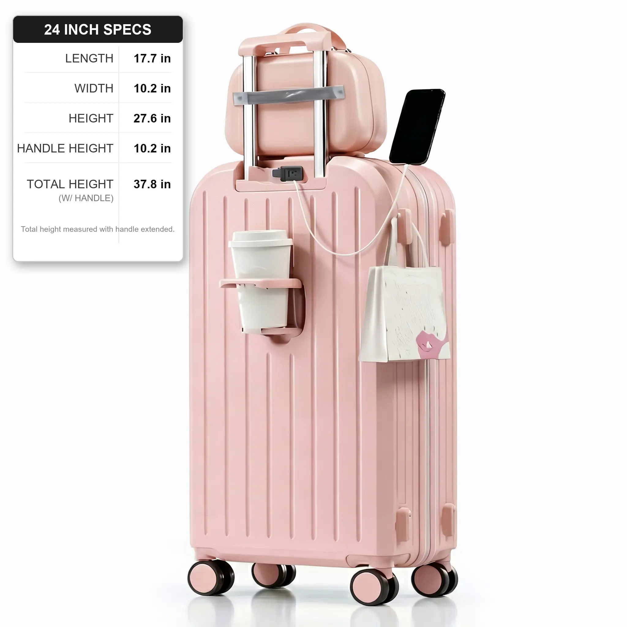 20-inch ABS+PC Hardshell Luggage Set Blue