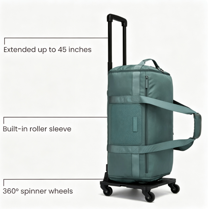 Large Capacity Weekender Carry-on Bag, Holds 14 Days Clothes, Lightweight Duffle Bag for Airplane Travel Weekend Getaway