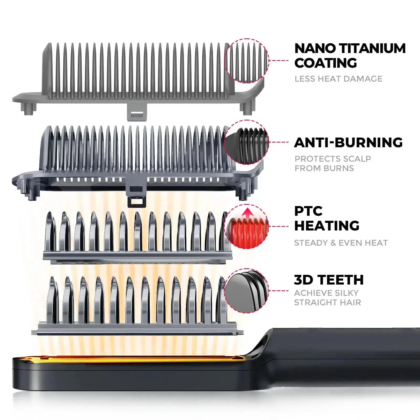 2-in-1 Straightener Comb