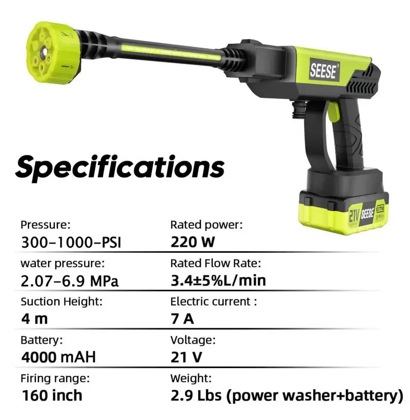 【Deals For You Days】 Cordless Pressure Washer and Single Port Charger Base, Bottle Portable Washer for Car,Home Cleaning & Garden Watering