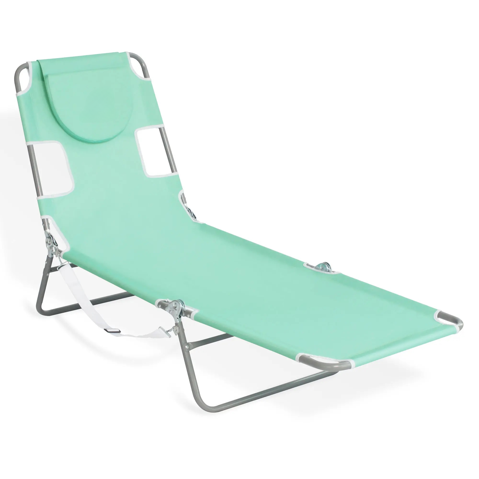 Folding Portable Chaise Lounge, Sunbathing Beach Chair for Poolside, Garden & Patio