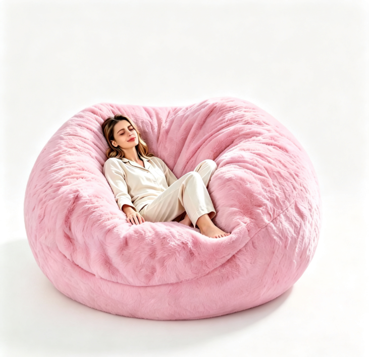 Memory Foam Flannel Bean Bag Sofa Chair