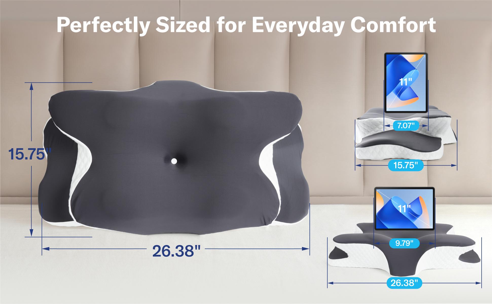 Alcedo Cervical Memory Foam Pillow for Neck and Shoulder Pain Relief, Adjustable Ergonomic Contour Orthopedic Pillow with Cervical Support for Side, Back and Stomach Sleepers Alcedo Cervical Memory Foam Pillow for Neck and Shoulder Pain Relief, Adjustable Ergonomic Contour Orthopedic Pillow with Cervical Support for Side, Back and Stomach Sleepers