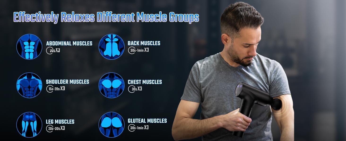 Cotsoco Muscle Massage Gun, Deep Tissue Back Massager with LED Display, 20 Speeds Portable Electric Massage Device Comfort, Gift for Women & Men