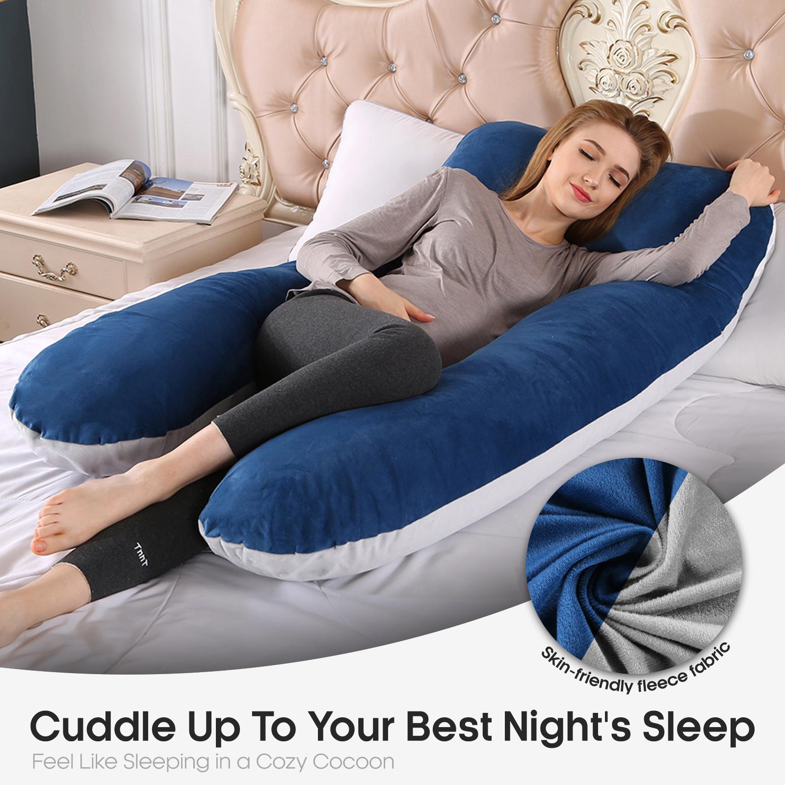 AMORIDAGE Ergonomic U-Shaped Maternity Support Pillow, Soft Multi-Functional Full Body Pillow for Pregnant Women&rsquo;s Back, Legs & Belly, Ideal for Sleep, Read & TV Rest, Perfect Special Occasion Gift, Sleep, Read, Tv, Or Rest