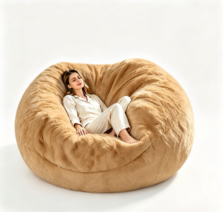 Memory Foam Flannel Bean Bag Sofa Chair