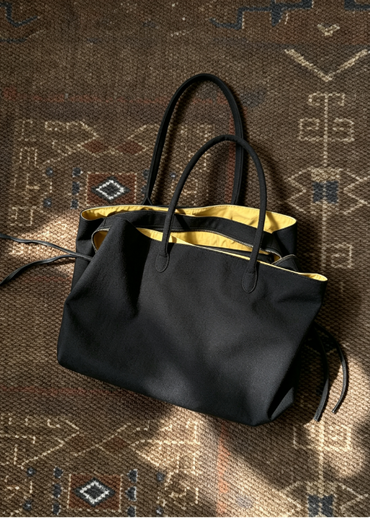 Contrast Lining Nylon Tote Bag, 2-Way Wear Waterproof Laptop Crossbody Bag