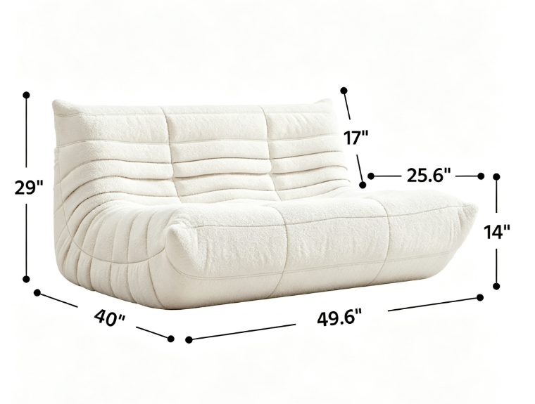 Cnmcld Beanbag Lounge Chair Couch, 1/2/3‑Seater Memory Foam Bean Bag Sofa for Living Room Apartment