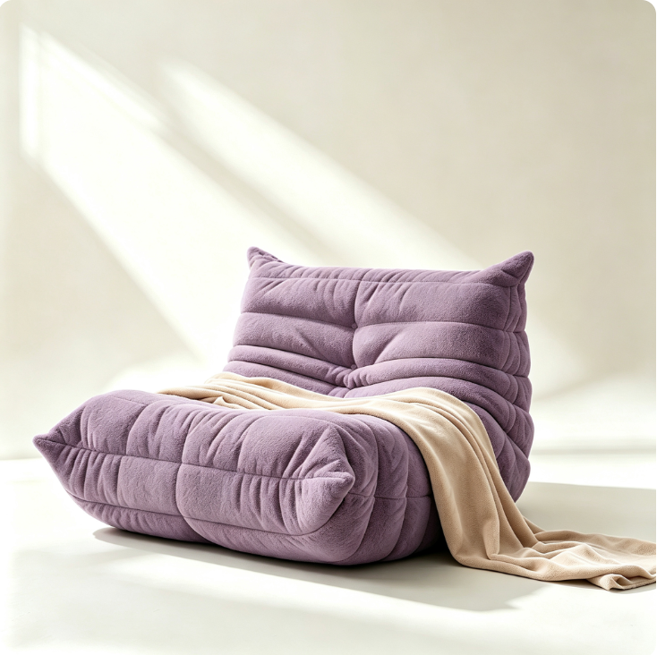 Cnmcld Beanbag Lounge Chair Couch, 1/2/3‑Seater Memory Foam Bean Bag Sofa for Living Room Apartment