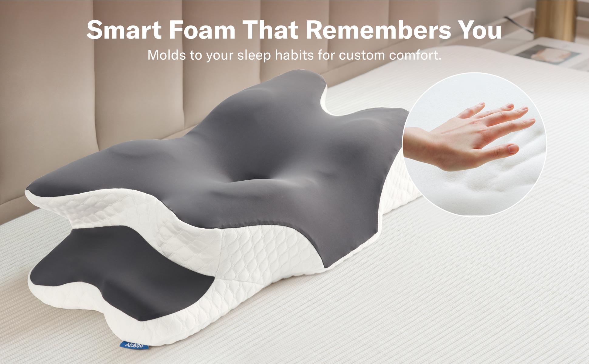 Alcedo Cervical Memory Foam Pillow for Neck and Shoulder Pain Relief, Adjustable Ergonomic Contour Orthopedic Pillow with Cervical Support for Side, Back and Stomach Sleepers Alcedo Cervical Memory Foam Pillow for Neck and Shoulder Pain Relief, Adjustable Ergonomic Contour Orthopedic Pillow with Cervical Support for Side, Back and Stomach Sleepers