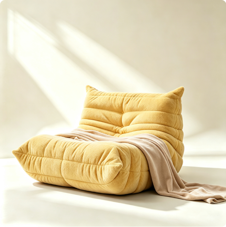 Cnmcld Beanbag Lounge Chair Couch, 1/2/3‑Seater Memory Foam Bean Bag Sofa for Living Room Apartment