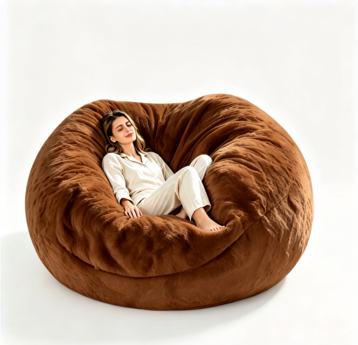 Memory Foam Flannel Bean Bag Sofa Chair
