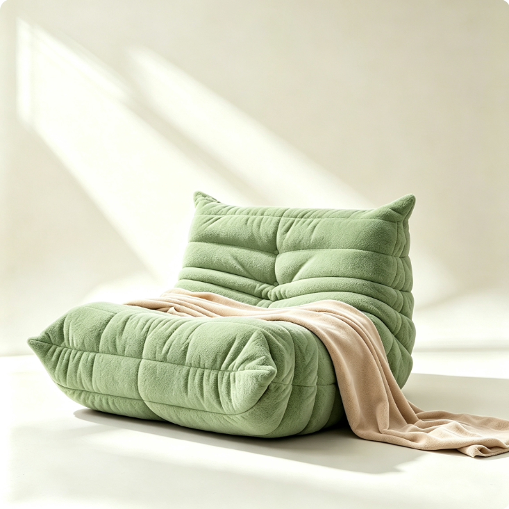 Cnmcld Beanbag Lounge Chair Couch, 1/2/3‑Seater Memory Foam Bean Bag Sofa for Living Room Apartment