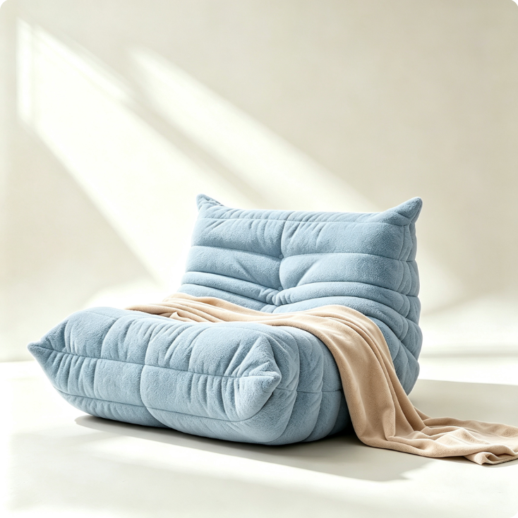 Cnmcld Beanbag Lounge Chair Couch, 1/2/3‑Seater Memory Foam Bean Bag Sofa for Living Room Apartment