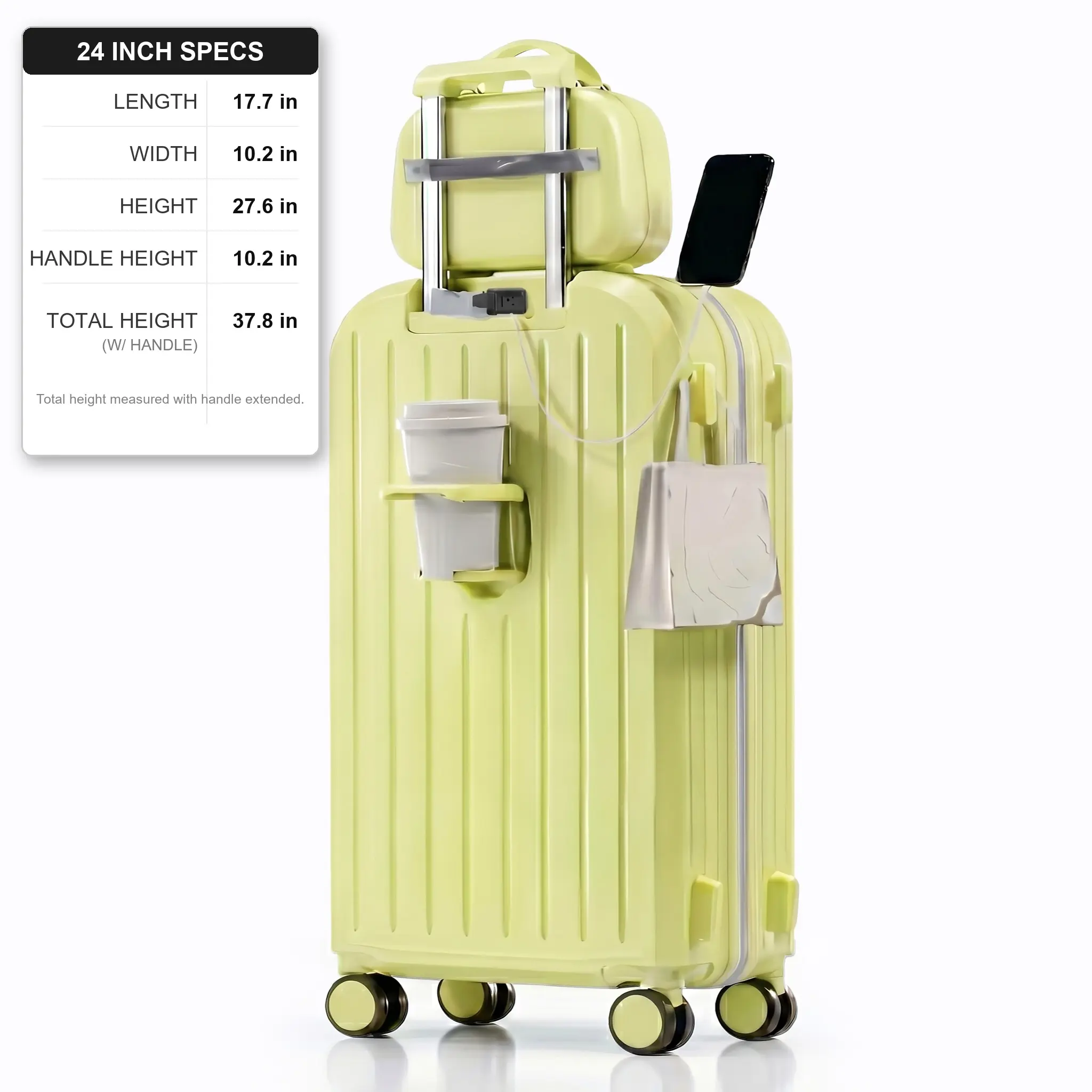 20-inch ABS+PC Hardshell Luggage Set Blue
