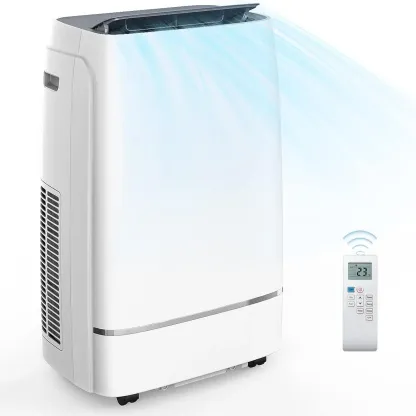 Aire Acondicionado Portátil 8,000/10,000 BTU – Enfría hasta 350/450 ft², 4 Modos, Control Remoto, Pantalla LED, Temporizador 24H, Kit de Instalación – Ideal para Dormitorio, Oficina o Hogar