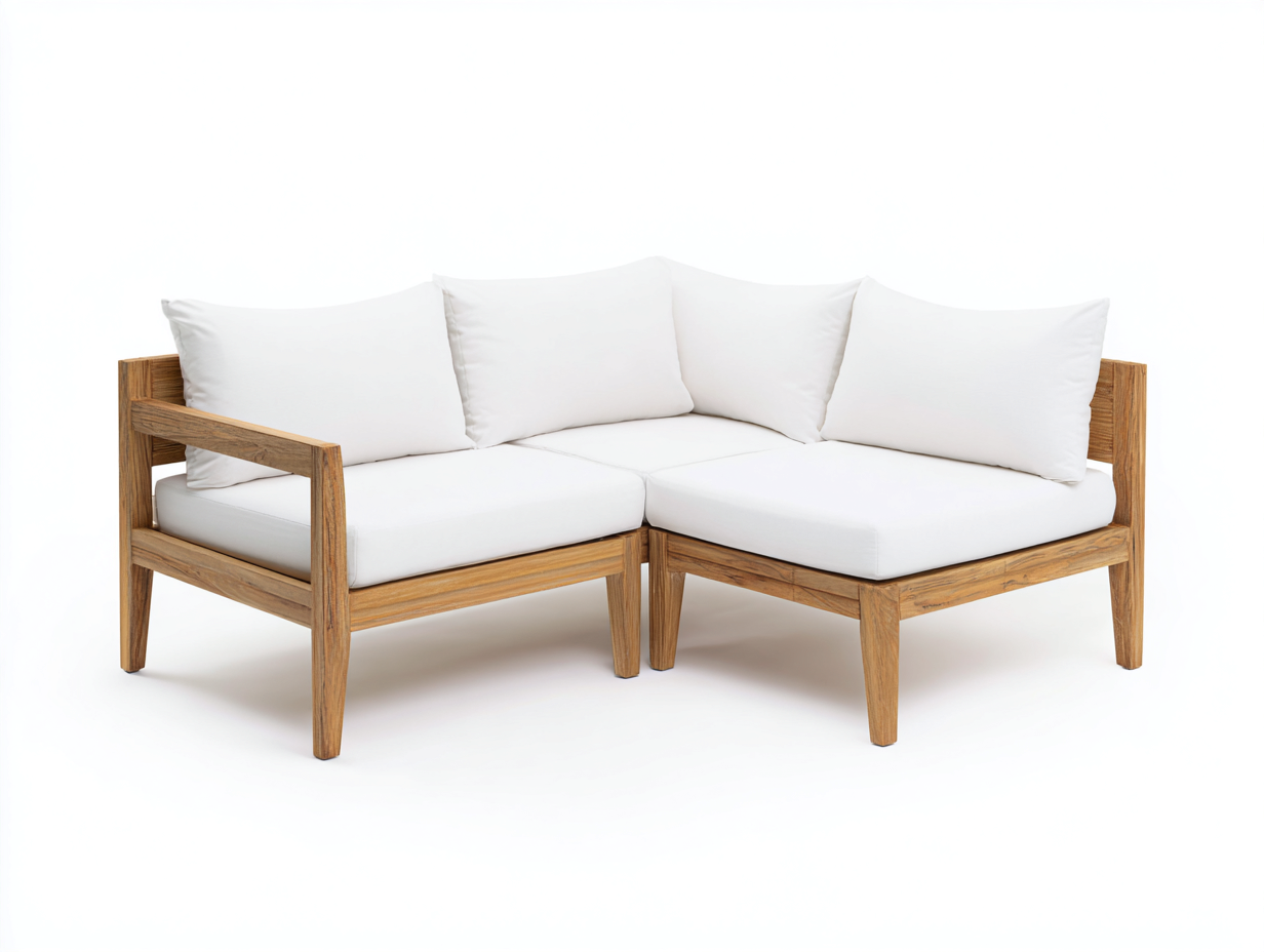 Gartensofa Holz 180x180x80 cm Natur - Für Garten - Modernes Design-Siriyspace